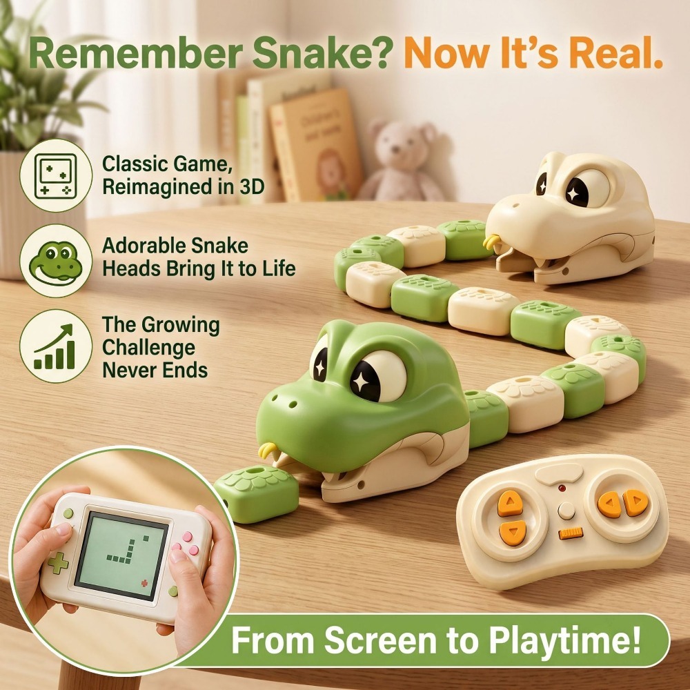 Kids Education Product - Giocattolo Serpente Magico Telecomandato con Attacco