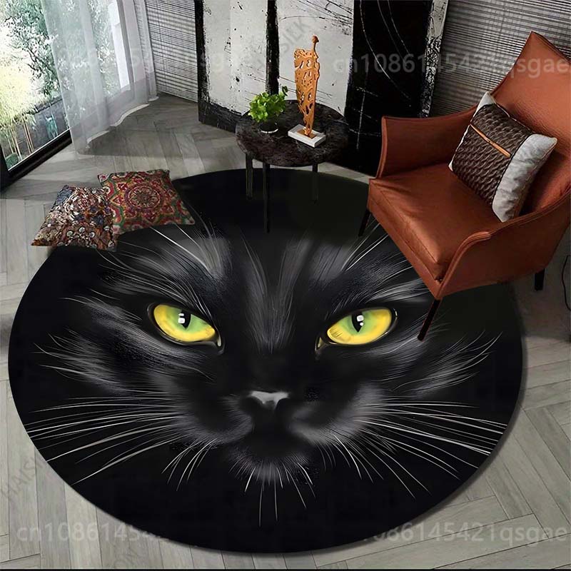 Multiplication Table Mat - Tappeto rotondo con stampa di gatto