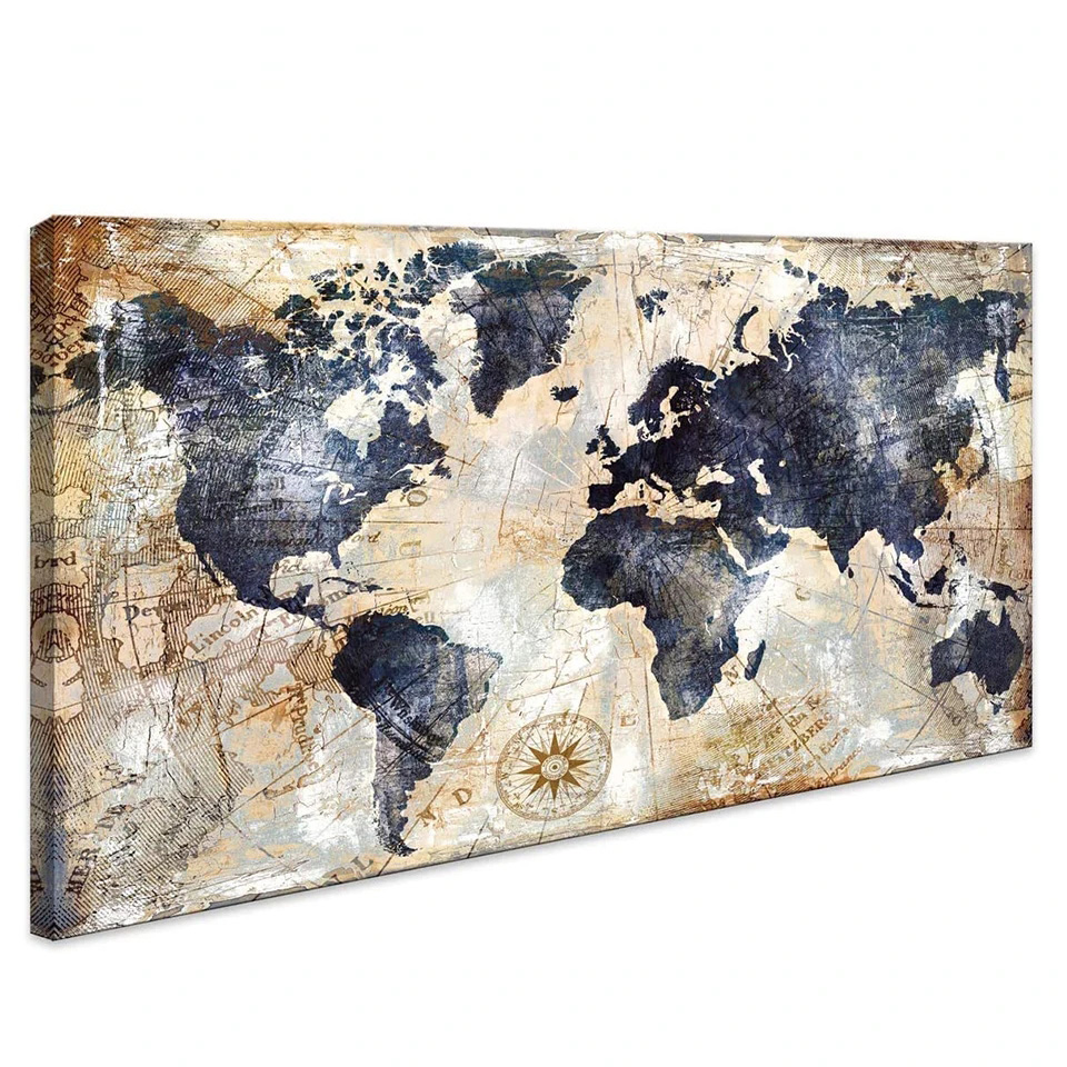 Puzzle Map World - Pittura diamante 5D fai da te