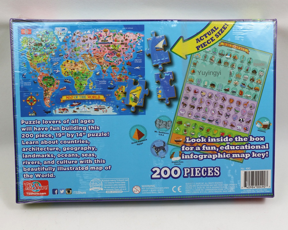 200 pezzi puzzle in legno asse - Puzzle Map World recensione e prezzo